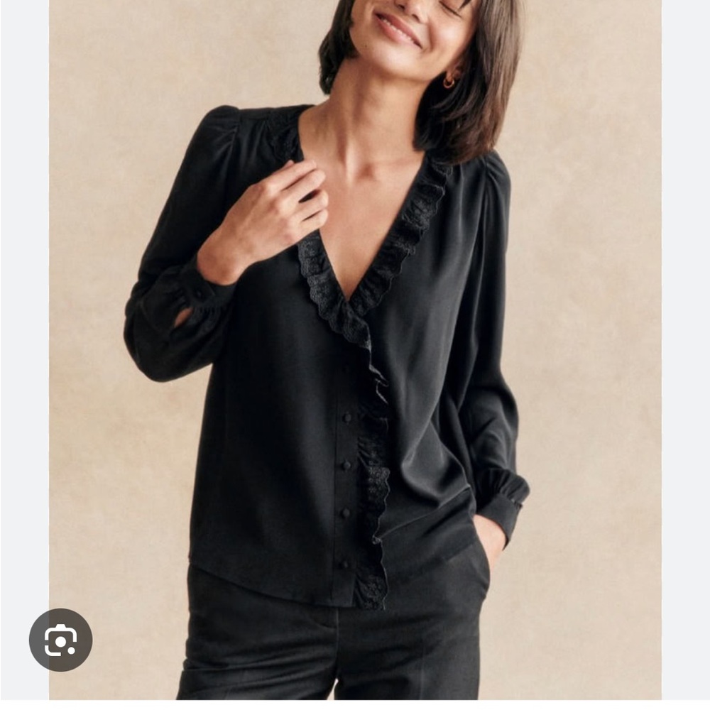 Sezane Rosine Silk Blouse